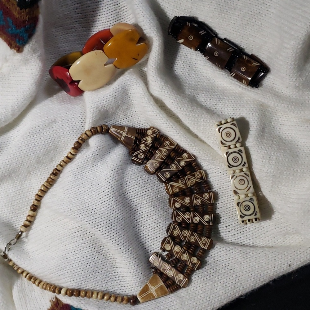 Antique real bone tribe jewelry from Africa